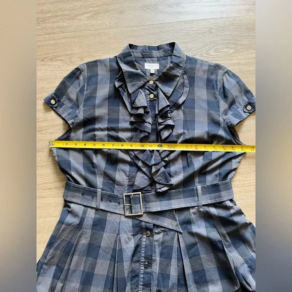 Vintage Karen Millen Plaid Dress with Belt - Picture 11 of 14